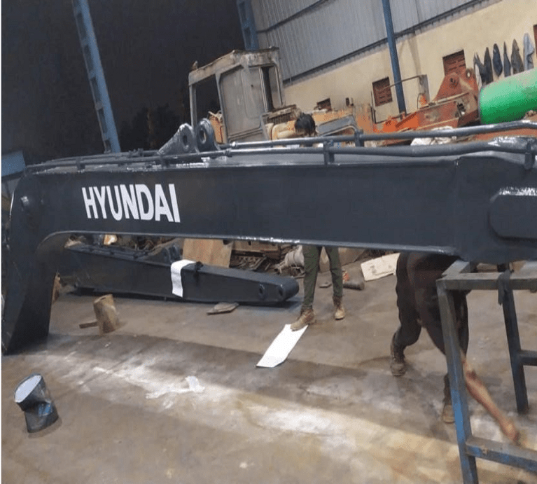 Manufacturing of long reach booms for excavators 3