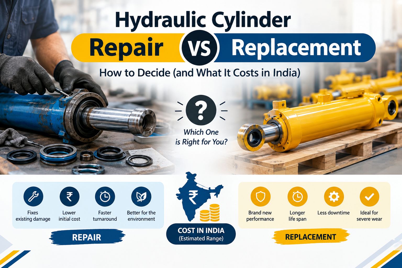 Hydraulic Cylinder Repair vs Replacement